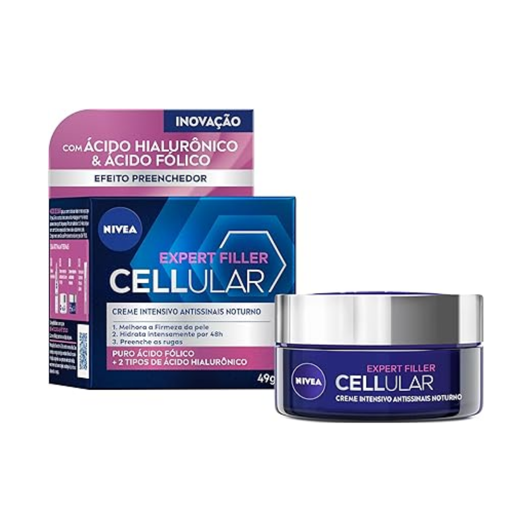 Solução curada: NIVEA Creme Facial Antissinais Hidratação Intensa 48h, Pele Firme, Preenche Rugas, Ácido Hialurônico